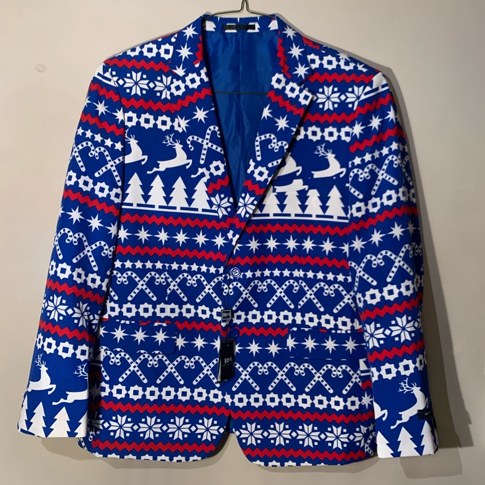 NEW Braveman Christmas Blazer Blue